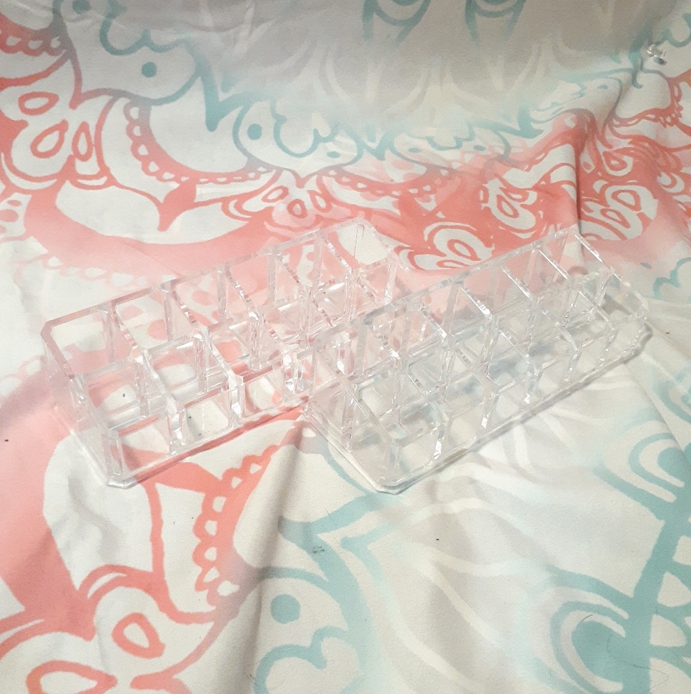 Two Clear Lipstick Holders